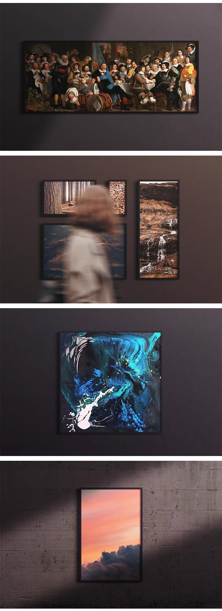 图片[16]-室内挂画海报画芯装饰画壁画油画设计作品贴图PS相框样机素材模板-大怪兽分享