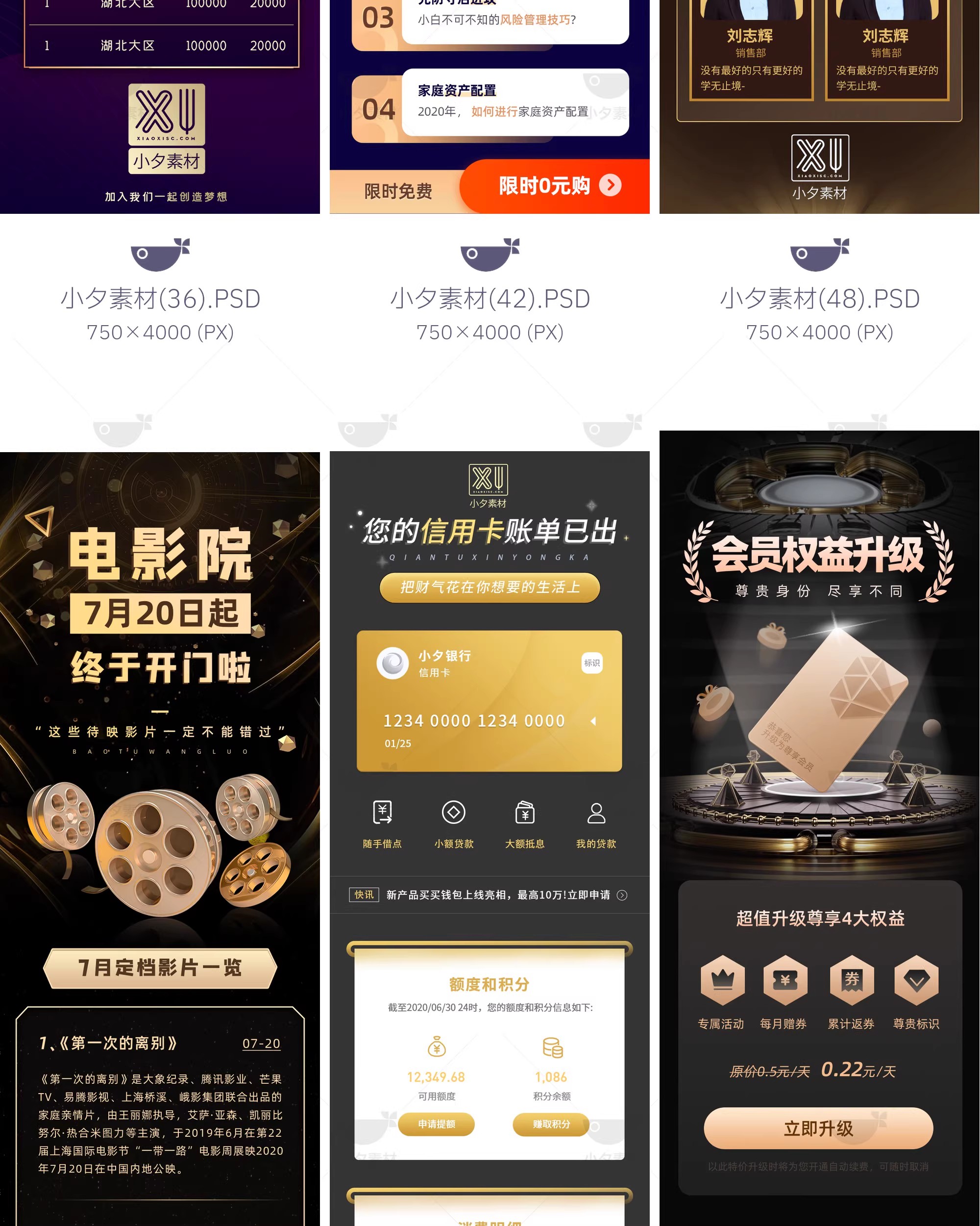图片[17]-黑金风VIP权益特权专区会员中心体检项目活动介绍H5UI长图PSD素材-大怪兽分享