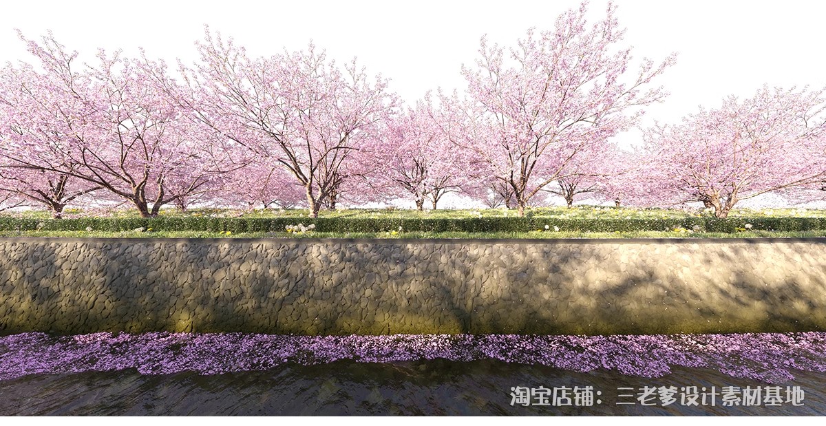 图片[17]-樱花树梅花树PS免抠 景观园林梅花桃花花瓣街道植物PSD效果图素材-大怪兽分享