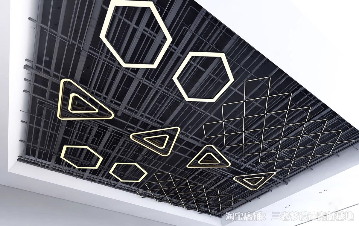 图片[17]-工业风通风管道吊顶天花3D模型 方形办公消防钢架钢结构钢管3dmax-大怪兽分享