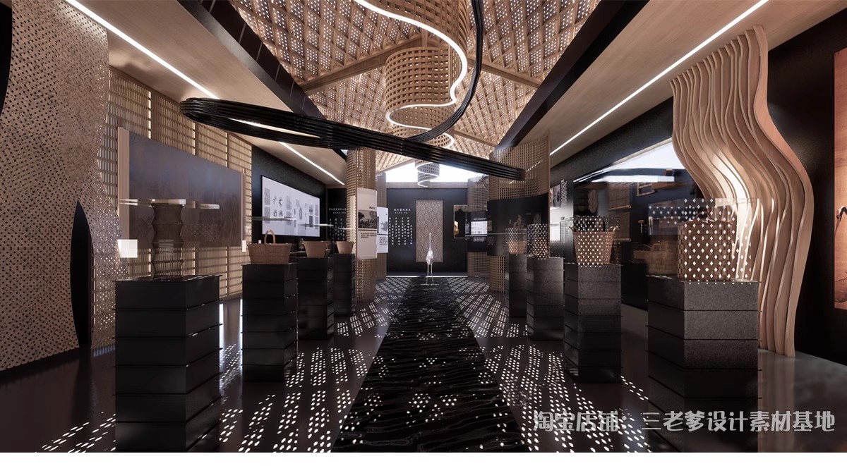 图片[17]-新中式非遗竹文化展厅SU模型展览馆竹编手工室工作室茶馆草图大师-大怪兽分享