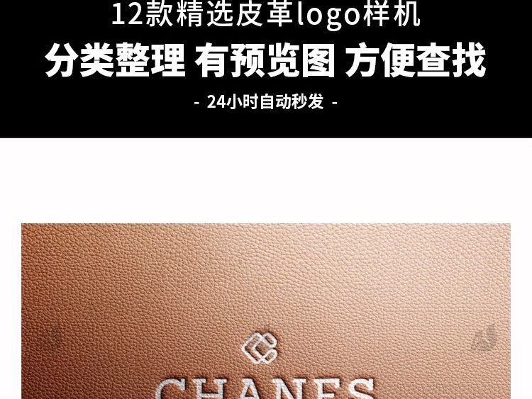 图片[3]-质感皮革织物企业标签logo设计品牌提案样机智能贴图展示PSD素材-大怪兽分享