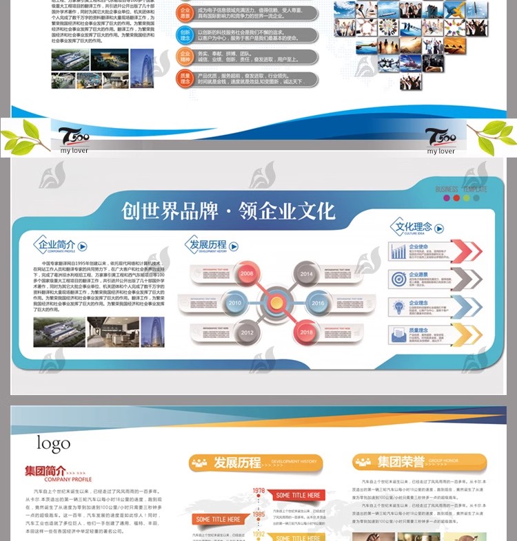 图片[4]-企业公司文化形象墙团队介绍CDR展板宣传栏文化墙AI设计PSD模板-大怪兽分享