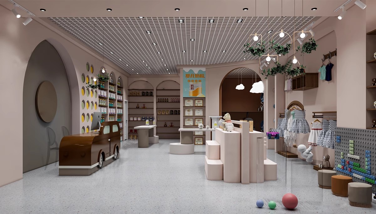 图片[17]-母婴店SU模型现代北欧超市孕育连锁店童装店亲子儿童乐园草图大师-大怪兽分享