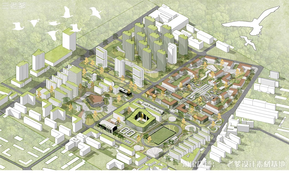 图片[18]-小清新分析图su模型园林景观建筑环艺城市规划草图大师竞赛风素材-大怪兽分享