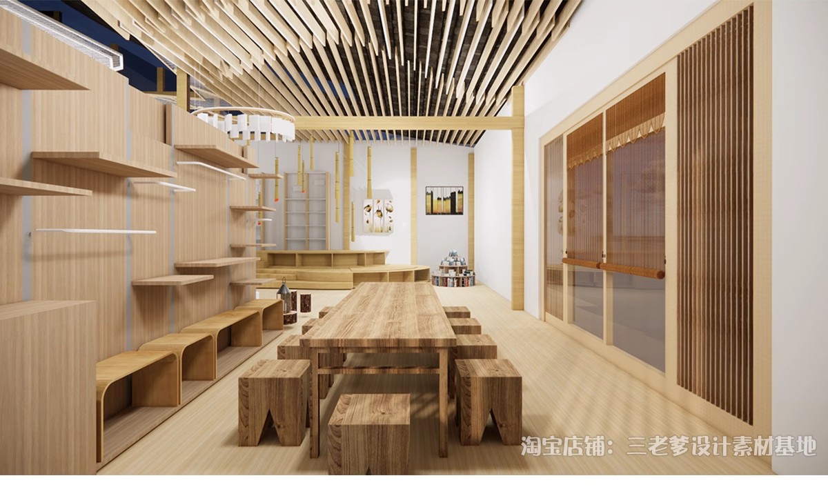 图片[18]-新中式非遗竹文化展厅SU模型展览馆竹编手工室工作室茶馆草图大师-大怪兽分享