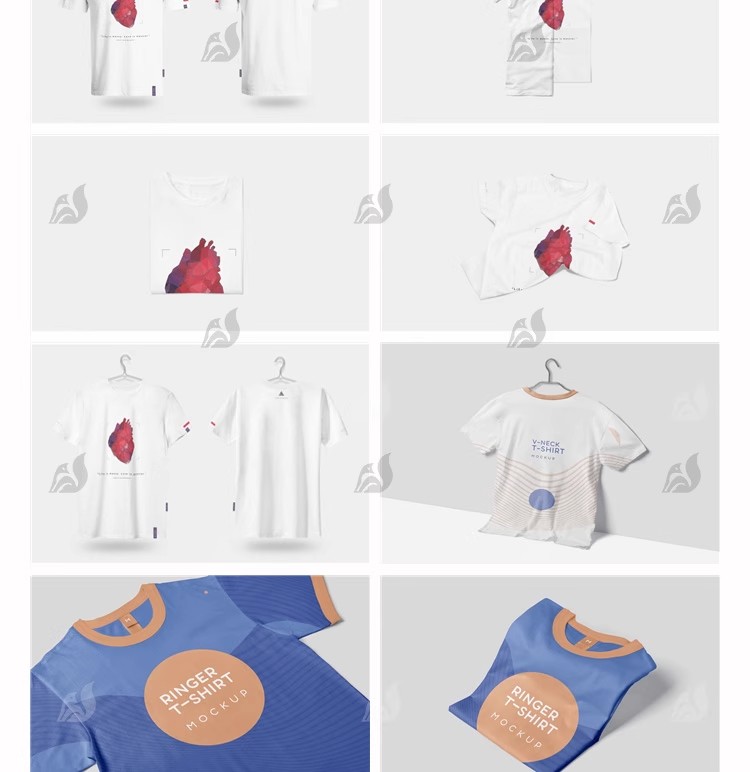 图片[4]-T恤服装文化衫工作短袖文创贴图印花图案展示效果样机PSD设计素材-大怪兽分享