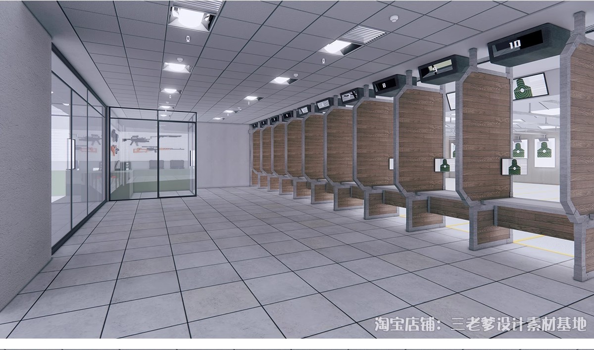 图片[18]-射箭馆射击场地打靶场su模型弓箭体验馆原始原木风俱乐部草图大师-大怪兽分享