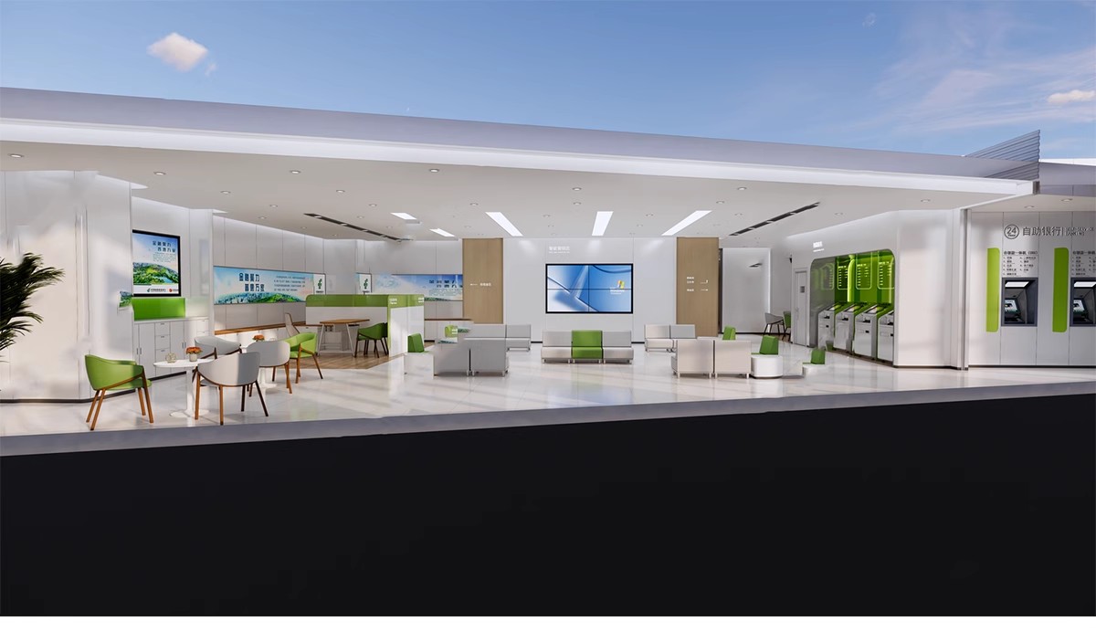 图片[18]-银行SU模型 现代服务营业大厅大堂银行柜台ATM自助取款机草图大师-大怪兽分享