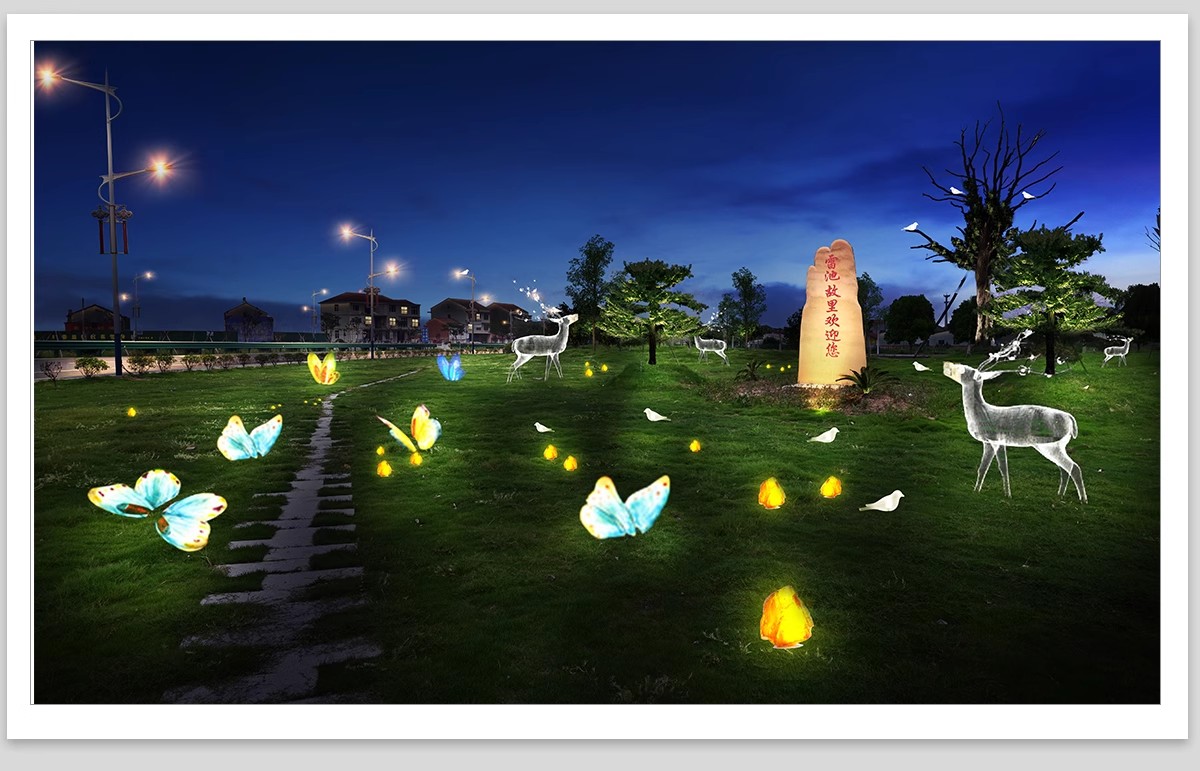 图片[18]-夜景树木植物ps灯光效果图 效果图psd分层公园氛围灯亮化工程素材-大怪兽分享