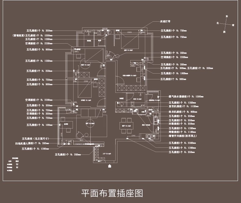 图片[18]-家装无主灯全套cad施工图纸平立面室内设计客厅卧室吊顶装修素材-大怪兽分享