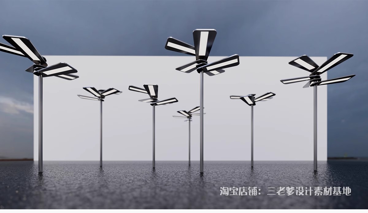 图片[18]-风力发电机su模型现代风车太阳能板山顶雷达站风能风电机草图大师-大怪兽分享