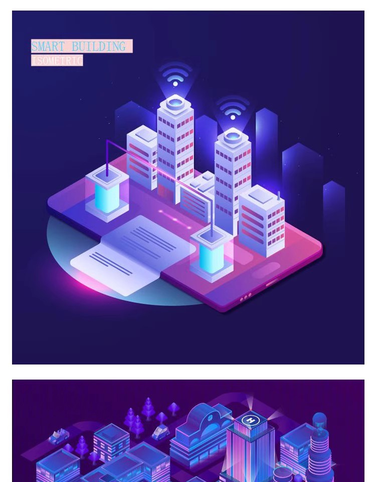 图片[17]-2.5D立体等距UI插画商务金融科技大数据海报AI矢量EPS设计素材-大怪兽分享
