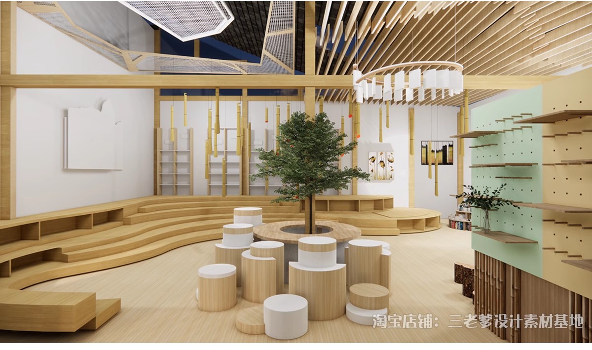 图片[19]-新中式非遗竹文化展厅SU模型展览馆竹编手工室工作室茶馆草图大师-大怪兽分享