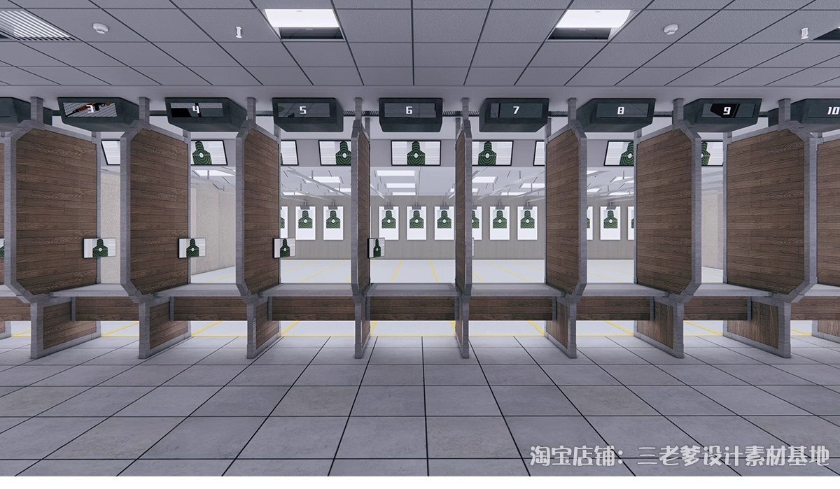 图片[19]-射箭馆射击场地打靶场su模型弓箭体验馆原始原木风俱乐部草图大师-大怪兽分享