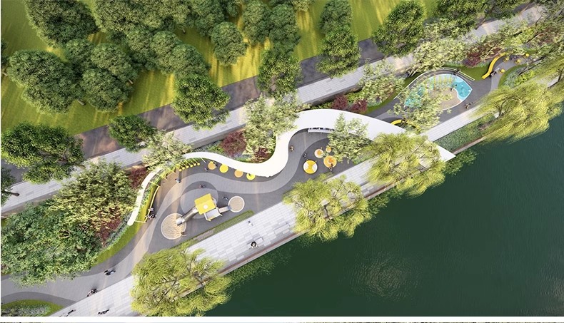 图片[19]-现代线性带状口袋公园街头绿地市政小游园城市休闲广场景观su模型-大怪兽分享