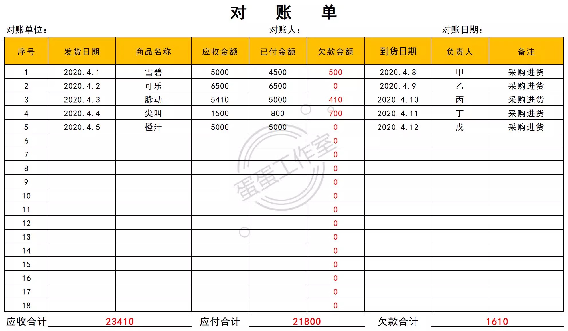 图片[17]-对账单客户供应商往来月度应付企业销售采购财务会计模板excel表-大怪兽分享