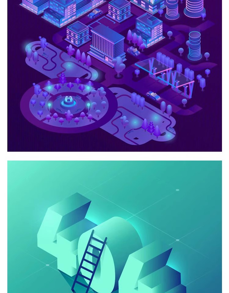 图片[18]-2.5D立体等距UI插画商务金融科技大数据海报AI矢量EPS设计素材-大怪兽分享