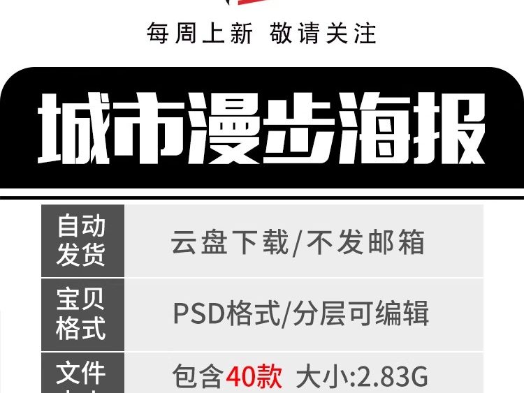 图片[2]-漫步城市citywalk景点旅游活动宣传潮流海报模板PSD分层设计素材-大怪兽分享