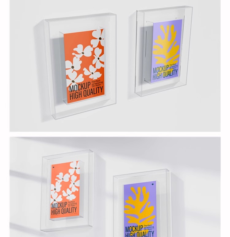 图片[6]-亚克力标牌展示悬挂海报玻璃设计智能贴图效果透明样机PSD素材PS-大怪兽分享