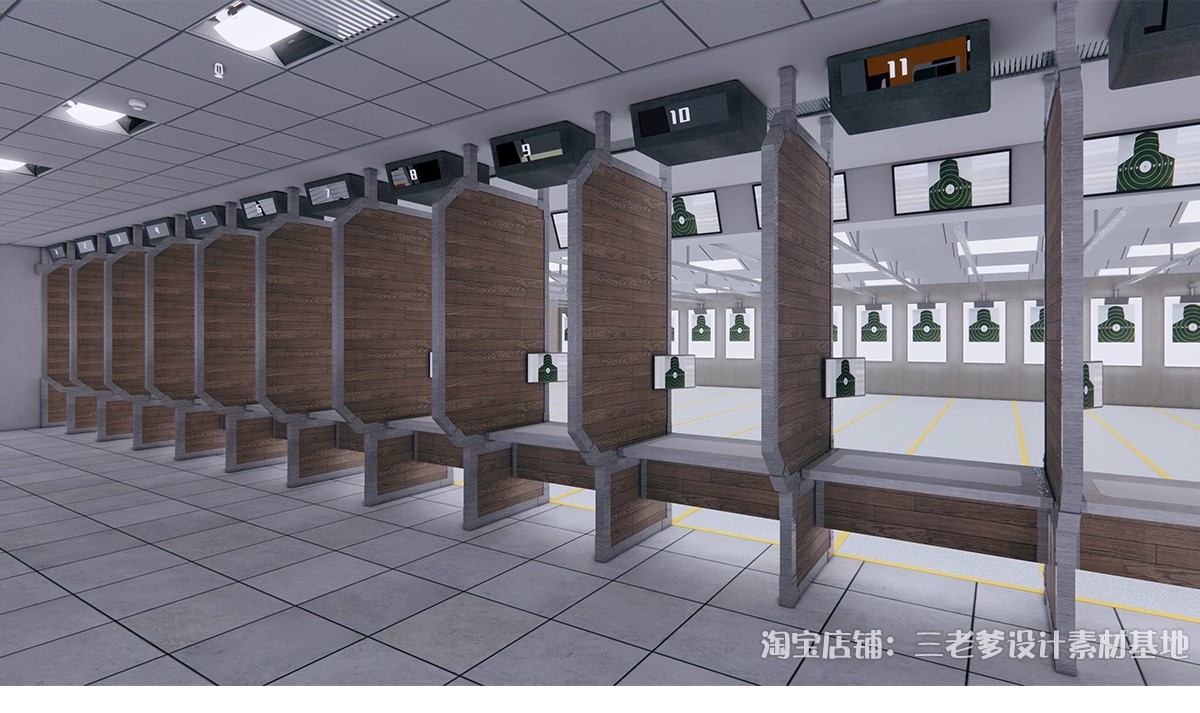 图片[20]-射箭馆射击场地打靶场su模型弓箭体验馆原始原木风俱乐部草图大师-大怪兽分享