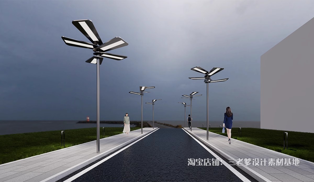 图片[20]-风力发电机su模型现代风车太阳能板山顶雷达站风能风电机草图大师-大怪兽分享