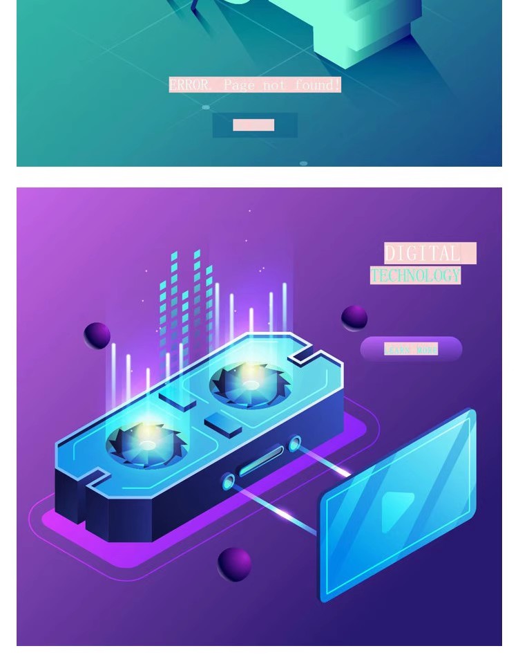 图片[19]-2.5D立体等距UI插画商务金融科技大数据海报AI矢量EPS设计素材-大怪兽分享