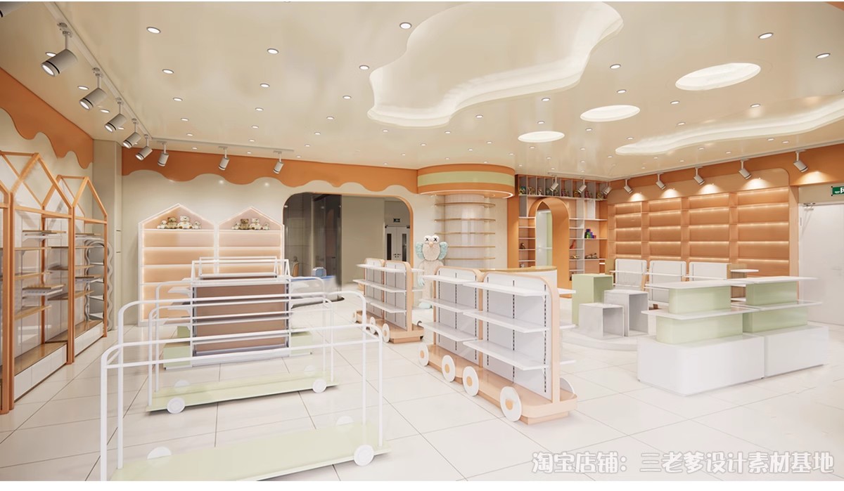 图片[19]-母婴店SU模型现代北欧超市孕育连锁店童装店亲子儿童乐园草图大师-大怪兽分享