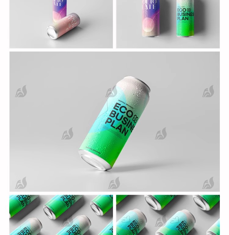 图片[7]-易拉罐饮料饮品可乐啤酒瓶子包装样机VI品牌展示模板PSD设计素材-大怪兽分享