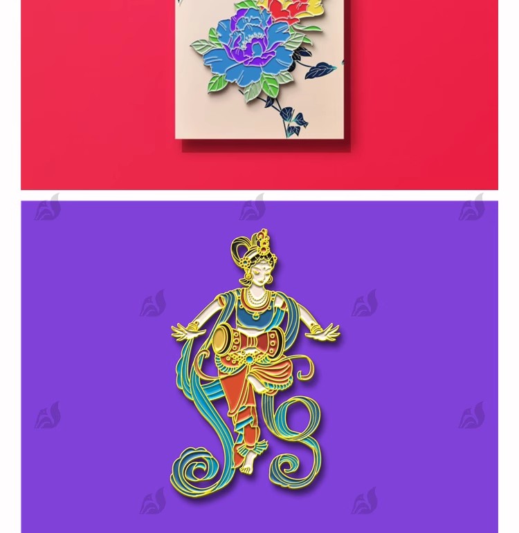 图片[7]-镂空金属浮雕书签徽章胸针异形自定义文创VI样机模板PSD设计素材-大怪兽分享