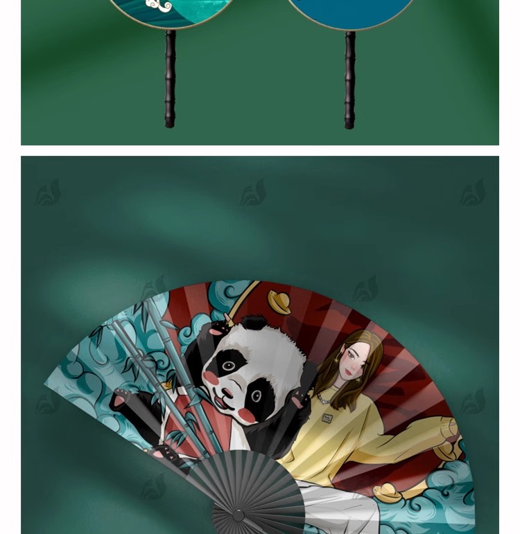 图片[7]-扇子折扇中国风灯笼文创样机效果图展示设计智能贴图古风psd素材-大怪兽分享