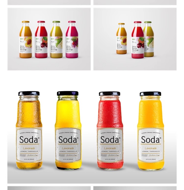 图片[7]-玻璃瓶饮料塑料瓶产品瓶子标签品牌logo贴图效果VI样机psd设计素-大怪兽分享