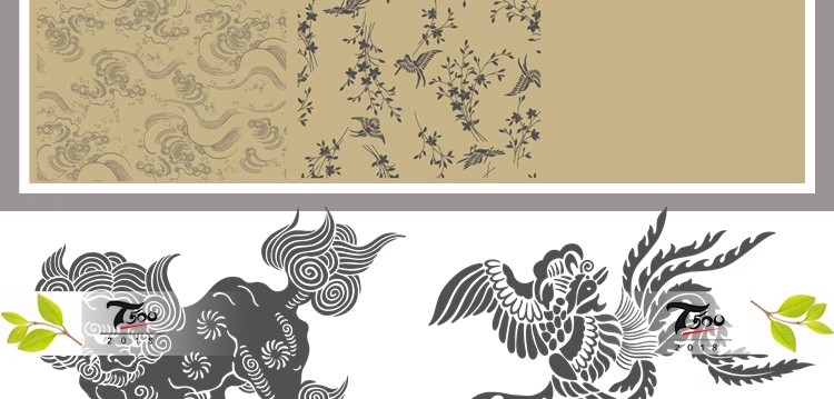 图片[8]-中国风山海经神兽复古图腾纹理矢量图案包装简约AI设计矢量素材图-大怪兽分享