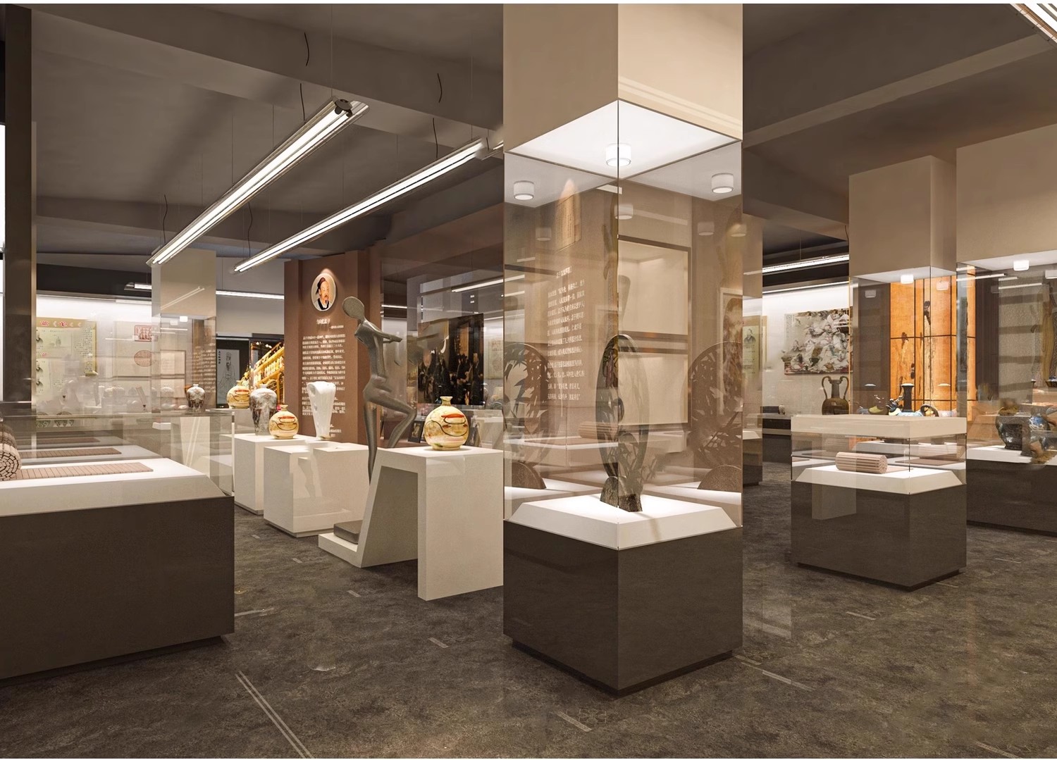 图片[21]-瓷器文化陶瓷青花瓷展厅SU模型新中式博物馆展馆展柜展架草图大师-大怪兽分享