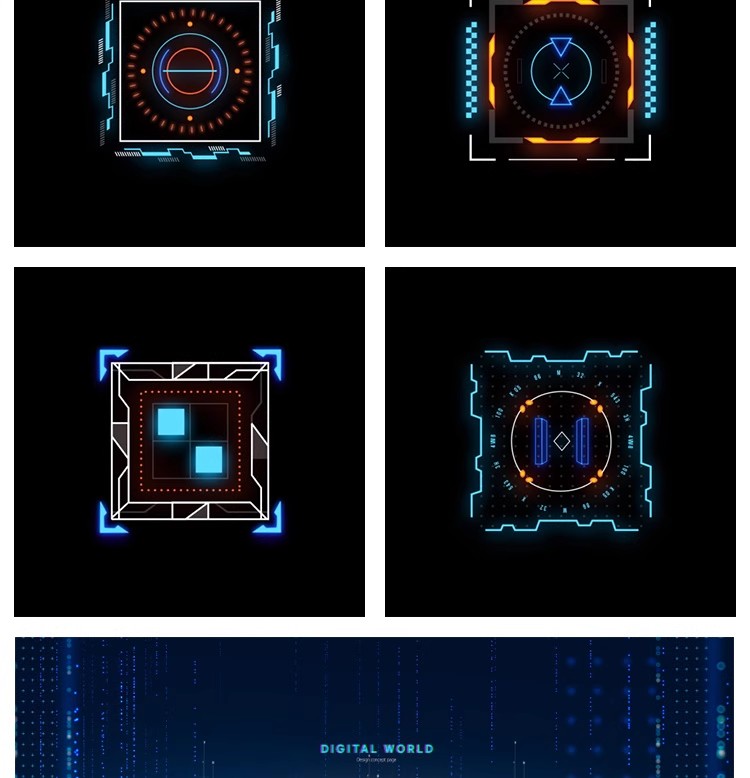 图片[9]-高科技可视化科幻立体3D数据统计显示科技海报设计PSD素材AI模板-大怪兽分享