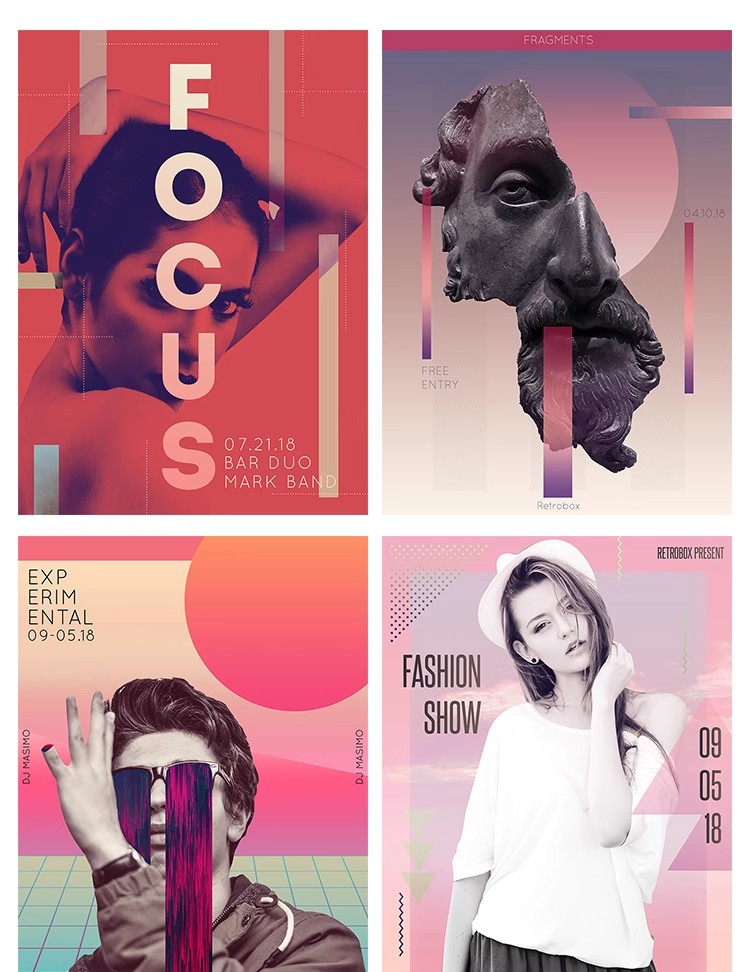 图片[3]-JH-61创意图像时尚潮流炫酷扁平暗黑系正负形主题PSD海报设计素材-大怪兽分享