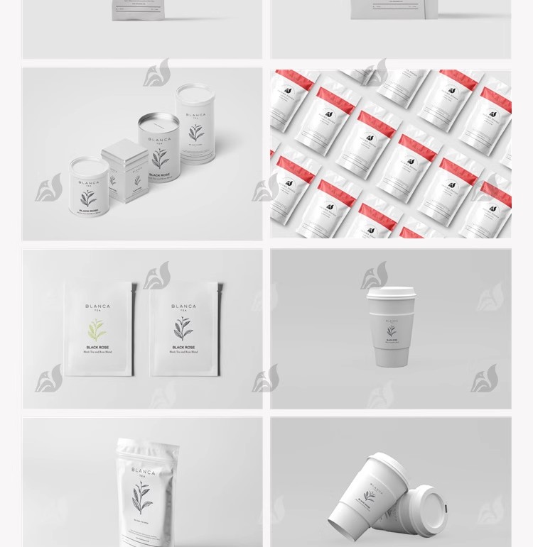 图片[11]-茶叶包装盒塑料袋罐子茶叶罐VI智能贴图样机PSD效果设计素材模板-大怪兽分享