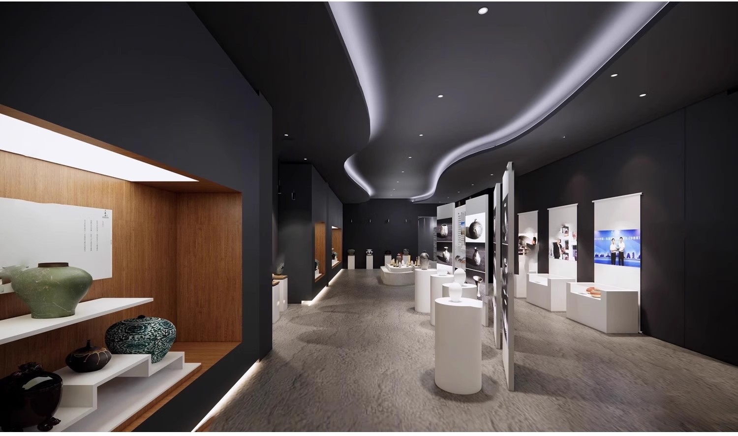 图片[22]-瓷器文化陶瓷青花瓷展厅SU模型新中式博物馆展馆展柜展架草图大师-大怪兽分享