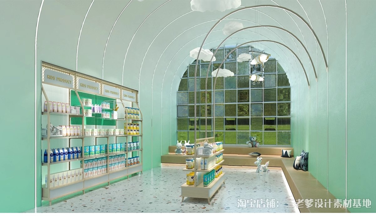 图片[21]-母婴店SU模型现代北欧超市孕育连锁店童装店亲子儿童乐园草图大师-大怪兽分享