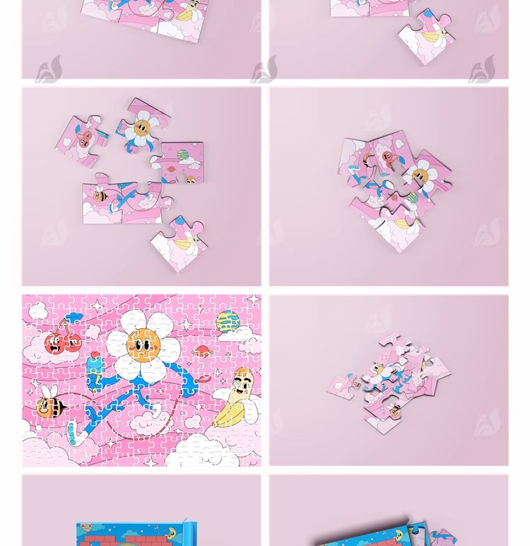 图片[8]-儿童益智文创拼图拼板印花图案包装品牌场景展示样机PSD设计素材-大怪兽分享