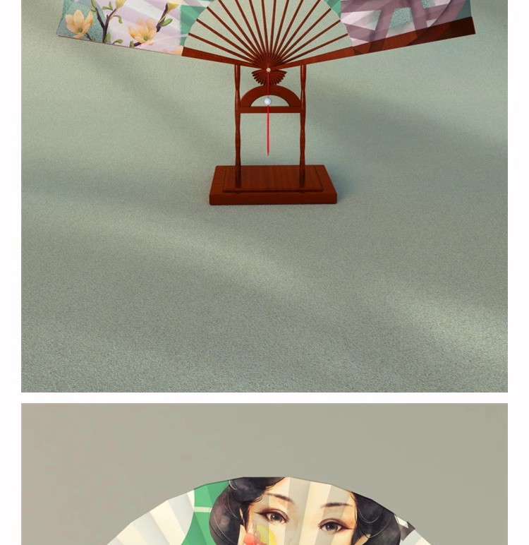 图片[9]-扇子折扇中国风灯笼文创样机效果图展示设计智能贴图古风psd素材-大怪兽分享