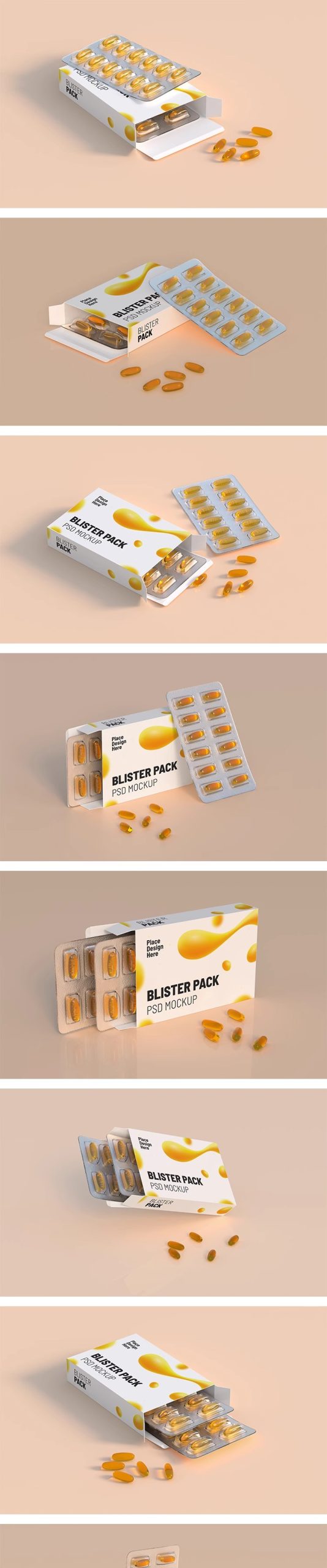 图片[3]-保健药品鱼肝油维生素E透明胶囊包装纸盒贴图样机PSD设计素材模板-大怪兽分享