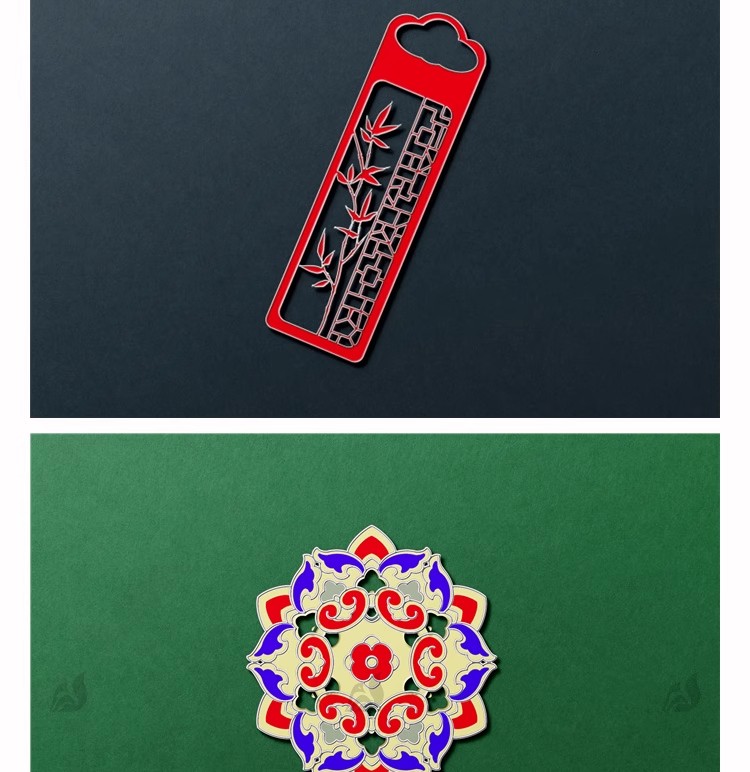 图片[10]-镂空金属浮雕书签徽章胸针异形自定义文创VI样机模板PSD设计素材-大怪兽分享