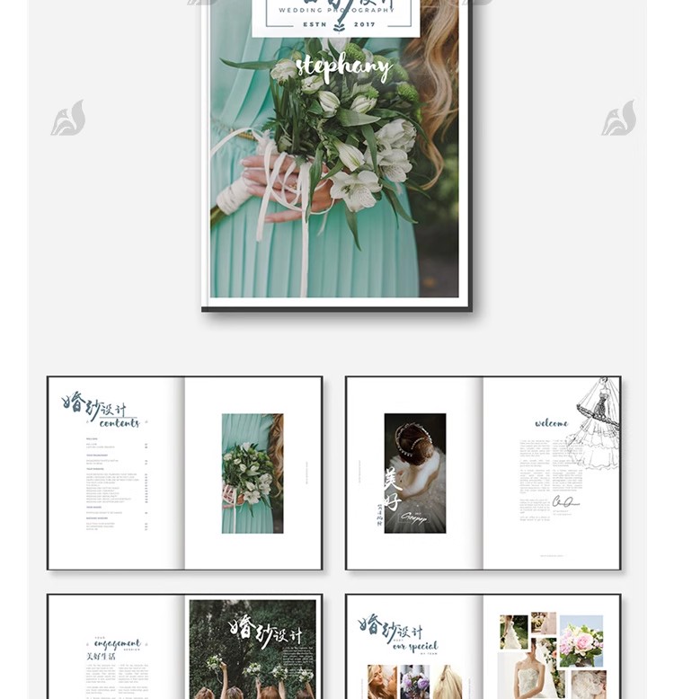 图片[11]-小清新风格画册宣传册手册产品画册公司介绍分层模板PSD设计素材-大怪兽分享