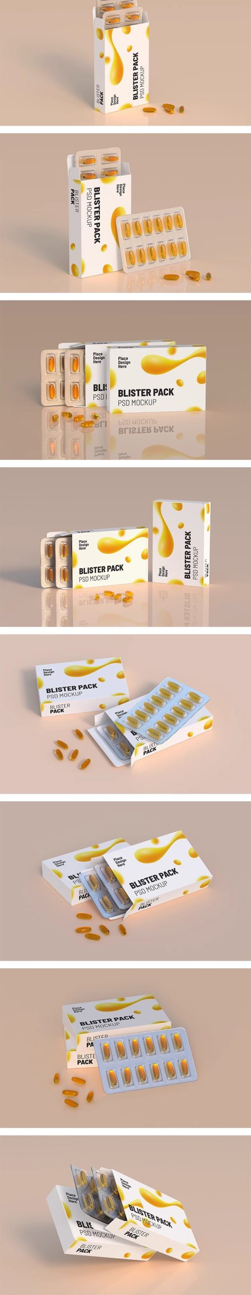 图片[4]-保健药品鱼肝油维生素E透明胶囊包装纸盒贴图样机PSD设计素材模板-大怪兽分享