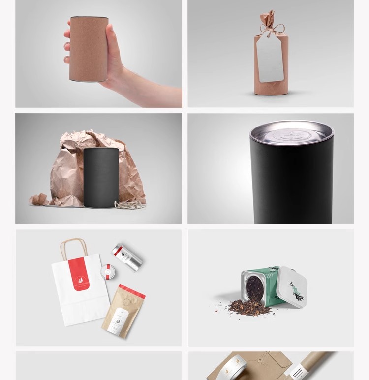 图片[13]-茶叶包装盒塑料袋罐子茶叶罐VI智能贴图样机PSD效果设计素材模板-大怪兽分享