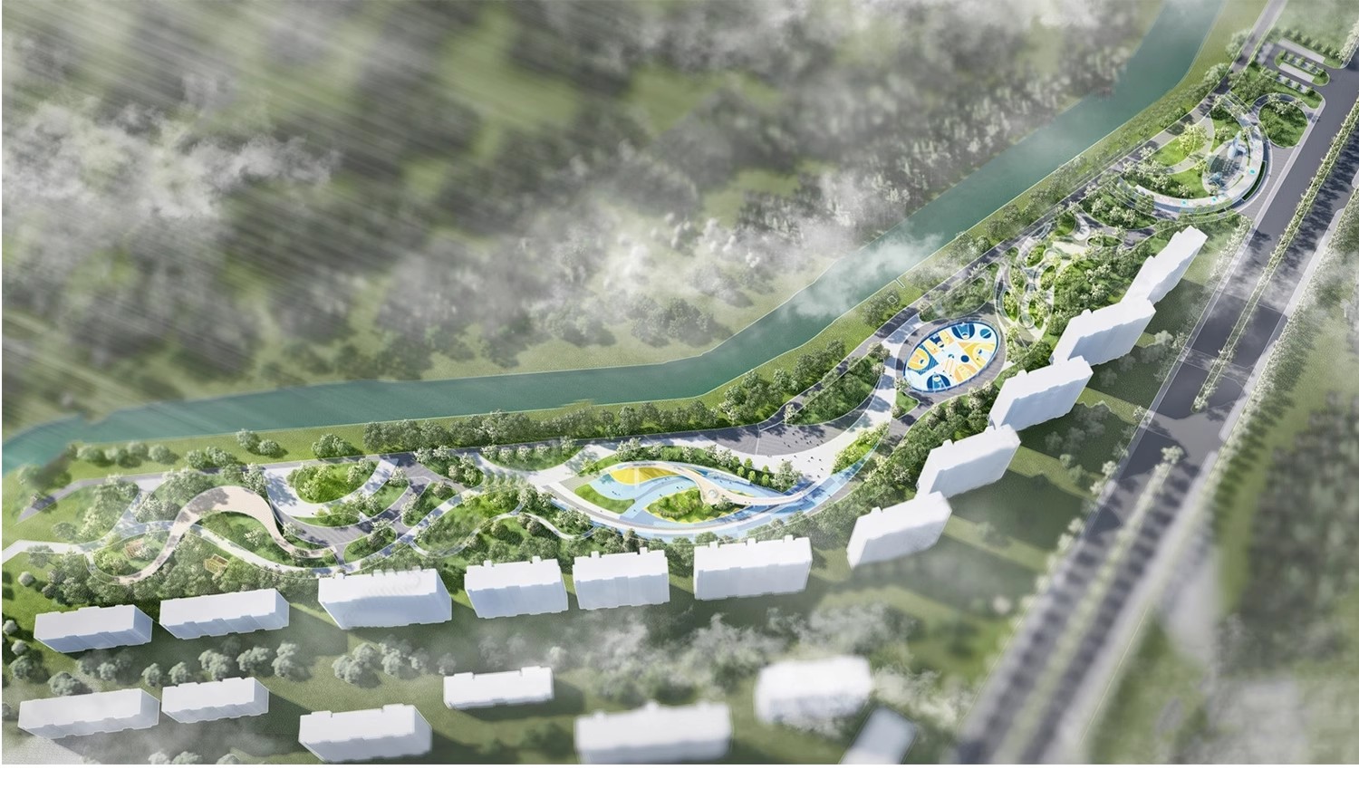 图片[25]-现代线性带状口袋公园街头绿地市政小游园城市休闲广场景观su模型-大怪兽分享