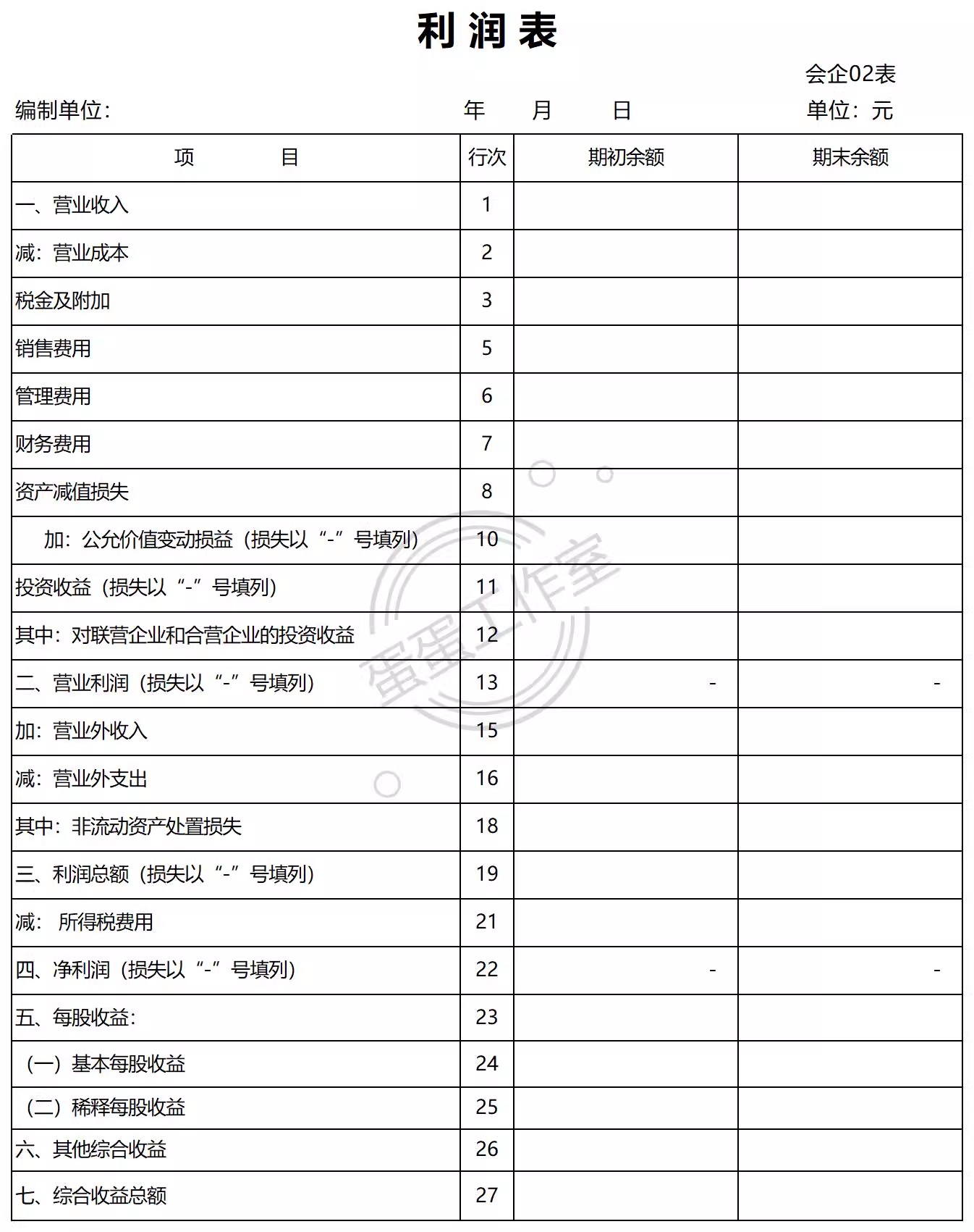 图片[23]-利润分析表报核算收支明细家庭本电子版财务分析模板公司企业系统-大怪兽分享