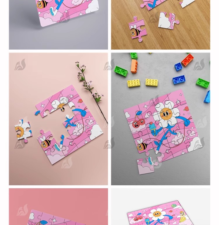 图片[11]-儿童益智文创拼图拼板印花图案包装品牌场景展示样机PSD设计素材-大怪兽分享