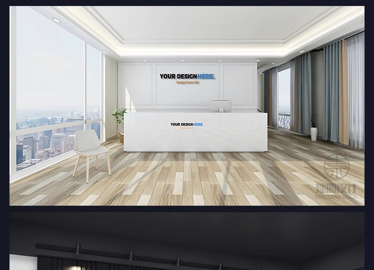 图片[9]-公司办公室前台形象墙LOGO展示效果图PSD智能贴图样机设计素材-大怪兽分享